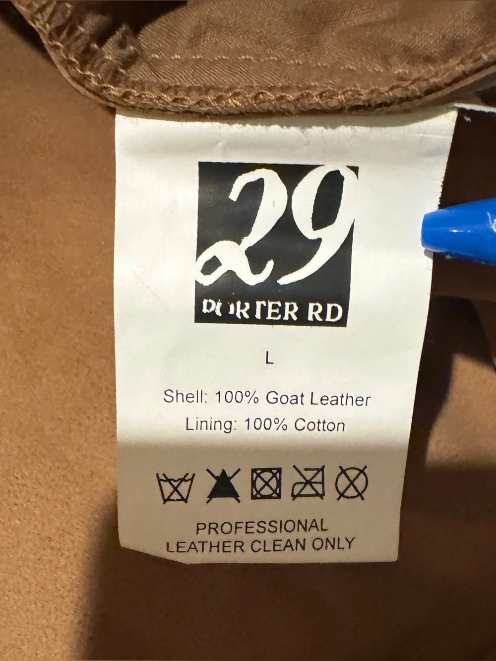 Porter Rd Genuine Goat Leather Suede Wrap Midi Skirt Brown L